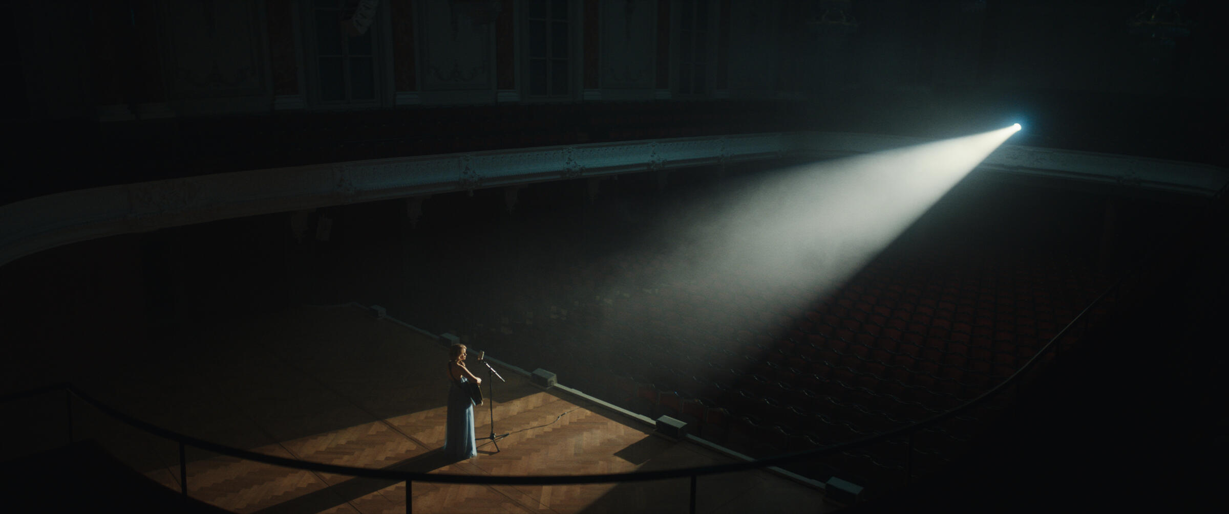 woman on a stage